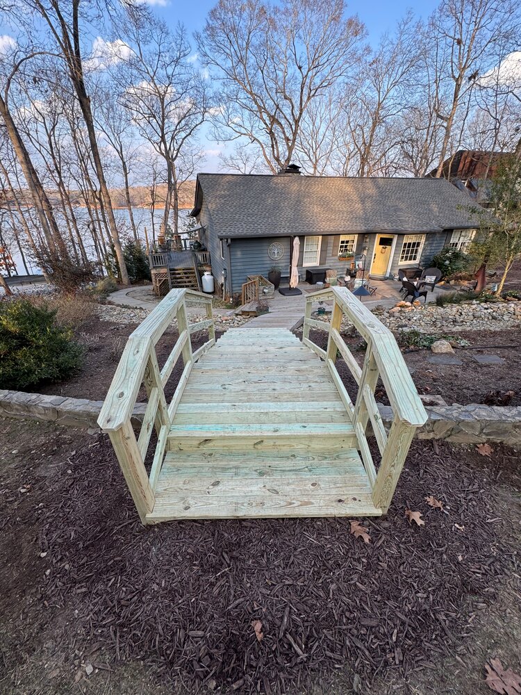 an extended view of the precision-framed staircase before treads are laid downk